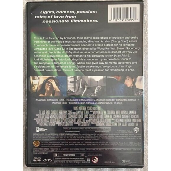 Eros (DVD) Wong Kar Wai, Steven Soderbergh, Michelangelo Antonioni - Picture 2 of 4